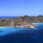 Gouverneur Aerial panoramic of St Barth island from a plane by photographer Stéphane Scotto