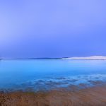 Le banc d'Arguin au moment de l'heure bleue pendant l'été indien. Photo©Stéphane Scotto