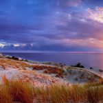 photo de la Dune du Pilat au coucher de soleil