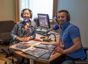 le photographe du Bassin d'Arcachon Stéphane Scotto au micro de Marie Corine Cailleteau