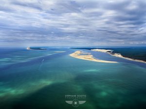 vue aérienne du Bassin d'Arcachon par le photographe Stéphane Scotto