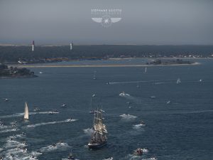Le trois mats Belem en visite dans le Bassin d'Arcachon