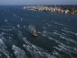 Le trois mats Belem en visite dans le Bassin d'Arcachon