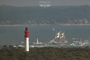 Le trois mats Belem en visite dans le Bassin d'Arcachon
