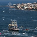 Le trois mats Belem en visite dans le Bassin d'Arcachon
