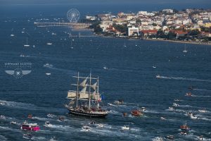 Le trois mats Belem en visite dans le Bassin d'Arcachon