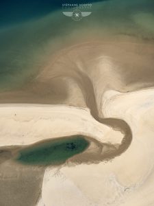 photographie aérienne du bassin d'arcachon par stéphane scotto