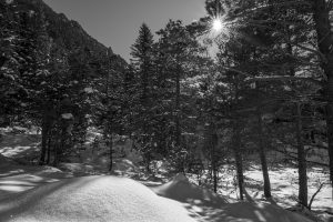Lac de Gaube, pont d'Espagne. Paysage des hautes pyrénées, au niveau de Cauterets et du parc Naturel