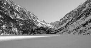 Lac de Gaube, pont d'Espagne. Paysage des hautes pyrénées, au niveau de Cauterets et du parc Naturel