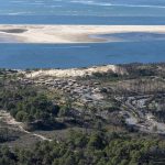 photo aérienne de la foret de la Teste de Buch après les incendies