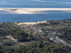 photo aérienne de la foret de la Teste de Buch après les incendies