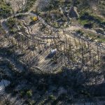 photo aérienne de la foret de la Teste de Buch après les incendies