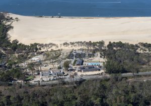 photo aérienne de la foret de la Teste de Buch après les incendies