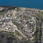 photo aérienne de la foret de la Teste de Buch après les incendies