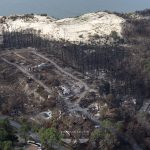 photo aérienne de la foret de la Teste de Buch après les incendies