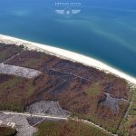 photo aérienne des incendies de la forêt de la Teste de Buch
