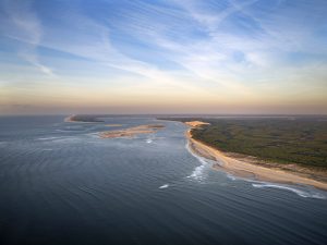 Photo aérienne des passes du Bassin d'Arcachon par le photographe Stéphane Scotto