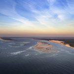 Photo aérienne des passes du Bassin d'Arcachon par le photographe Stéphane Scotto