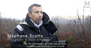 le photographe Stéphane Scotto témoigne à propos de l'incendie de la forêt de la Teste en 2022